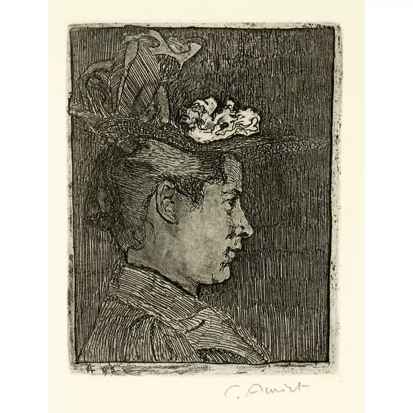 Cuno Amiet — Die zukünftige Gattin des Künstlers — Galerie Kornfeld