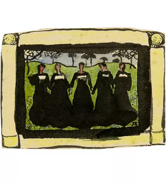 Cuno Amiet — Kompositionsstudie zu "Richesse du soir" — Galerie Kornfeld