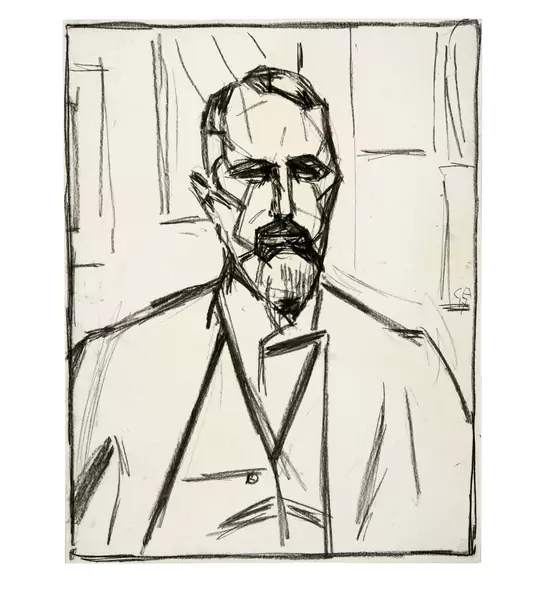 Cuno Amiet — Selbstbildnis en face — Galerie Kornfeld