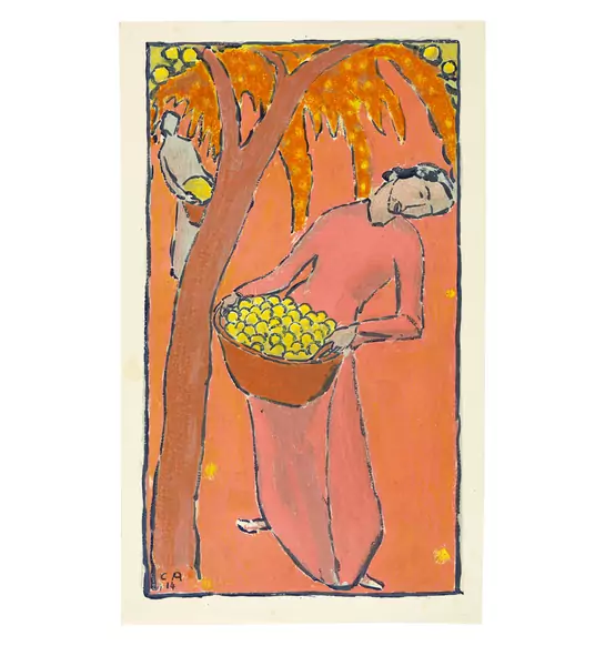 Cuno Amiet — Apfelernte — Galerie Kornfeld