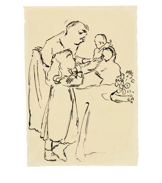 Cuno Amiet — Mutter mit zwei Kindern — Galerie Kornfeld
