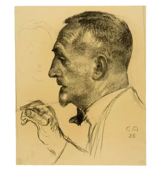 Cuno Amiet — Selbstbildnis im Profil — Galerie Kornfeld