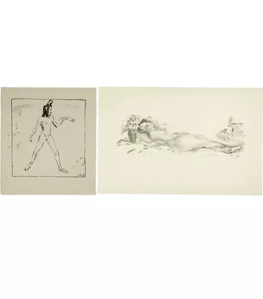 Cuno Amiet — Die Freude. - Liegender Frauenakt — Galerie Kornfeld