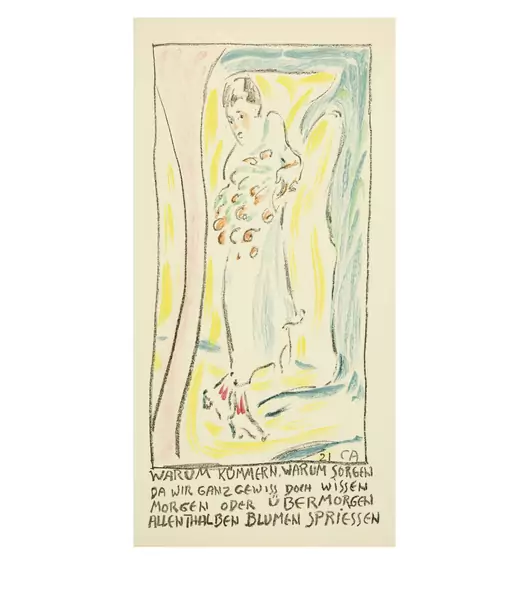 Cuno Amiet — Frau mit Blumen — Galerie Kornfeld