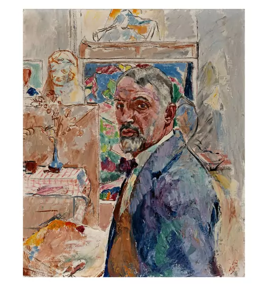 Cuno Amiet — Selbstbildnis im Atelier — Galerie Kornfeld