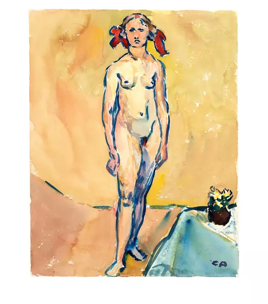 Cuno Amiet — Stehender Akt, Hilda Trog — Galerie Kornfeld
