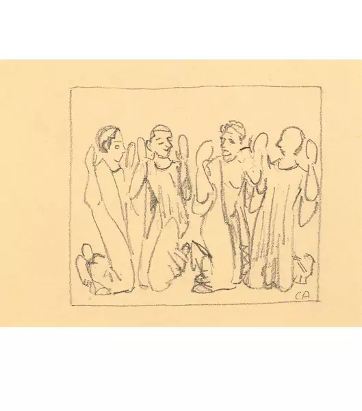 Cuno Amiet — Vier kniende Adoranten — Galerie Kornfeld