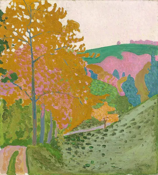 Cuno Amiet — Herbstlandschaft – Herbst auf der Oschwand — Galerie Kornfeld