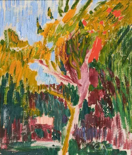 Cuno Amiet — CUNO AMIET Solothurn 1868–1961 Oschwand Herbstbaum — Galerie Kornfeld