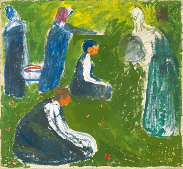Cuno Amiet — Studie zu «Obsternte» — Galerie Kornfeld