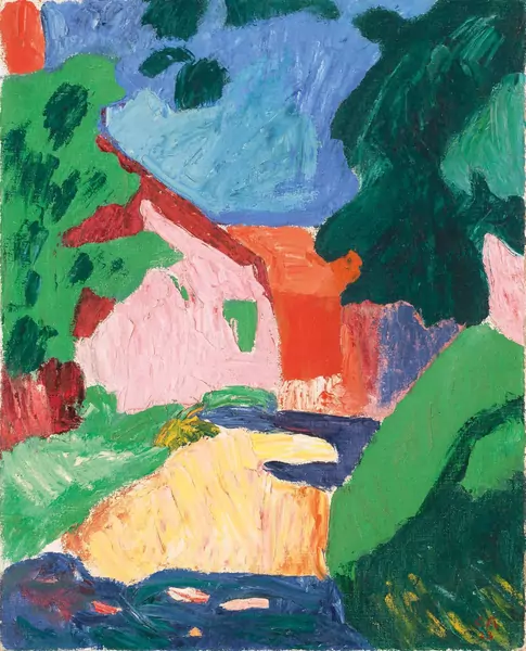 Cuno Amiet — Häuser in der Sonne – Häuser auf der Oschwand — Galerie Kornfeld