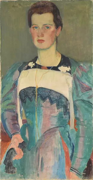 Cuno Amiet — Bildnis Anna Luder in Berner Tracht — Galerie Kornfeld