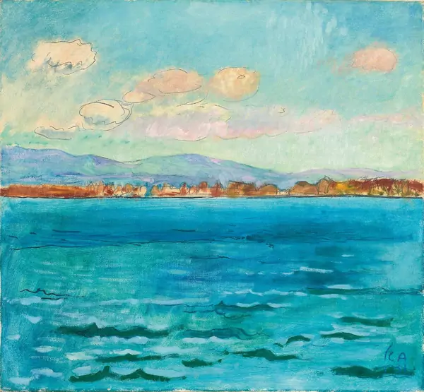 Cuno Amiet — Blauer See – Bieler See mit Jura — Galerie Kornfeld