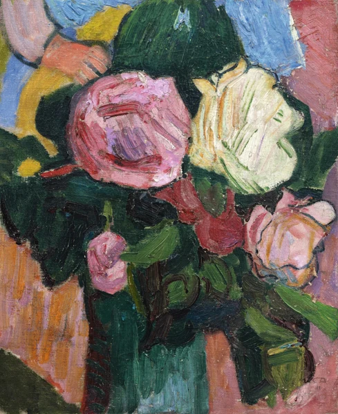 Cuno Amiet — Rosen in einer Vase, 1911