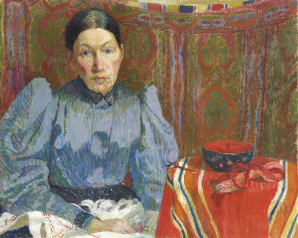 Cuno Amiet — BILDNIS EMILIE AMIET-BAER, 1894PORTRAIT OF EMILIE AMIET-BAER, 1894