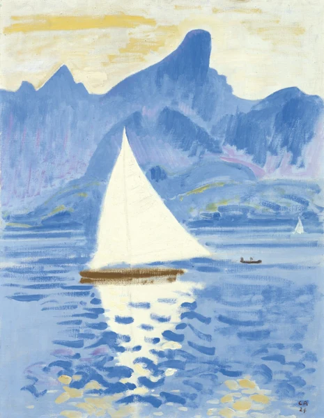 Cuno Amiet — Thunersee mit Stockhornkette, 1924