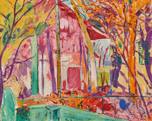 Cuno Amiet — Hühnerhof auf der Oschwand, 1921