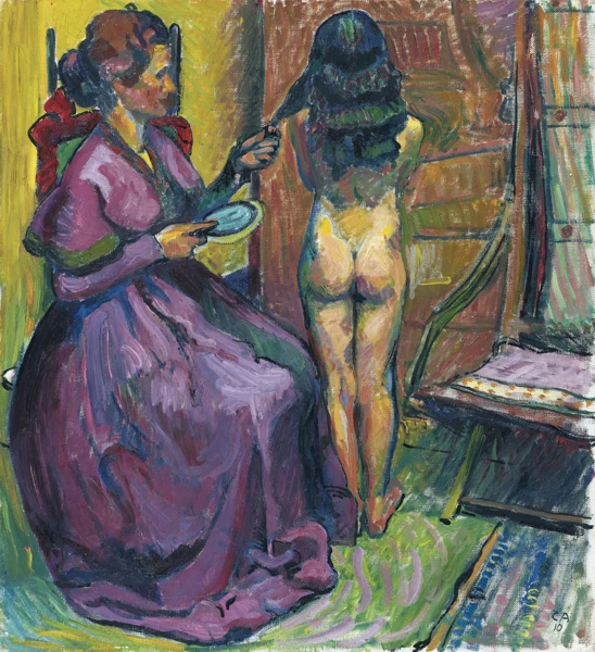 Cuno Amiet — KINDERTOILETTE, 1910CHILD AT THE MORNING TOILETTE, 1910