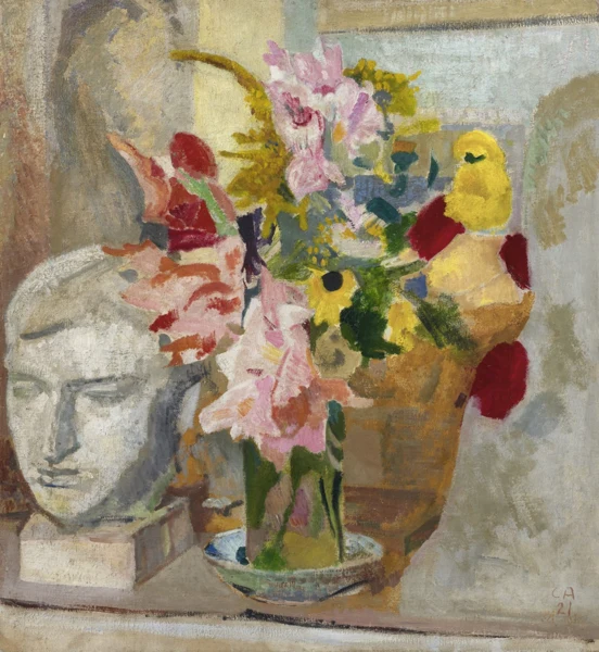 Cuno Amiet — Stillleben mit Porträtbüste, 1921