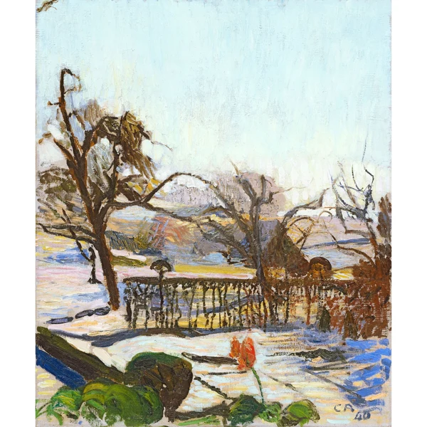 Cuno Amiet — AUS DEM FENSTER IM WINTER, 1940 OUT OF THE WINDOW IN WINTER, 1940