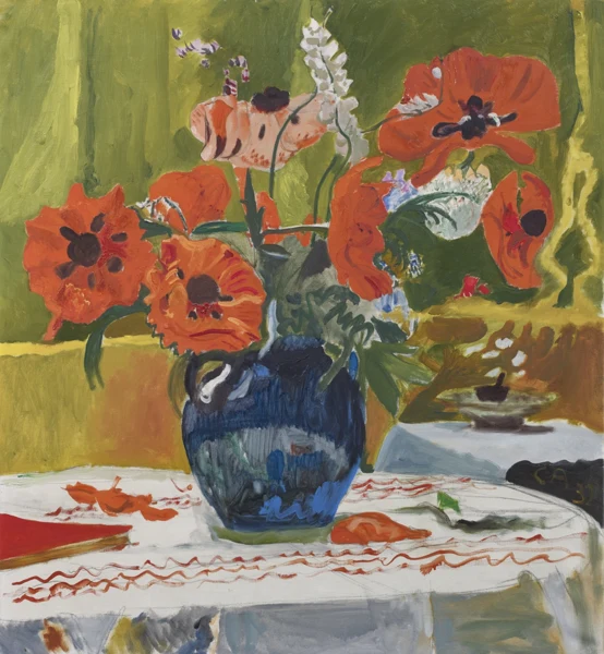 Cuno Amiet — Mohn in blauer Vase, 1932