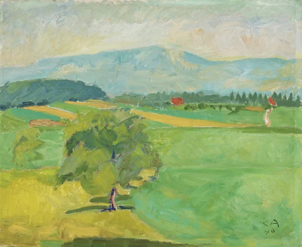 Cuno Amiet — Der blaue Berg (Blick von Oschwand auf die Jurakette), 1946