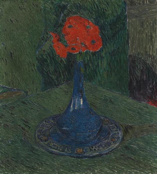 Cuno Amiet — MOHNBLUME IN BLAUER VASE, 1908POPPY IN BLUE VASE, 1908
