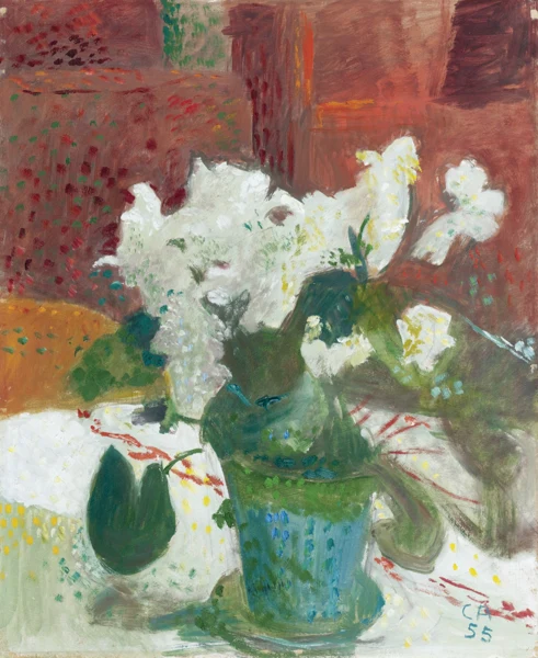 Cuno Amiet — WEISSE ZYKLAMEN, 1955WHITE CYCLAMEN, 1955