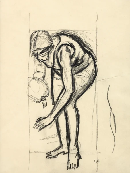 Cuno Amiet — Sich bückender weiblicher Akt