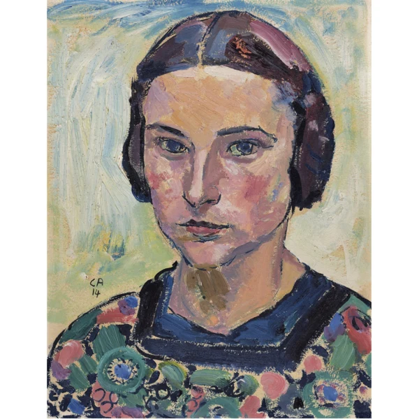 Cuno Amiet — BILDNIS EINER JUNGEN FRAU, 1914PORTRAIT OF A YOUNG WOMAN, 1914