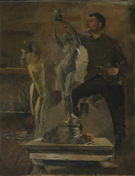 Cuno Amiet — Hugo Siegwart im Atelier, 1889