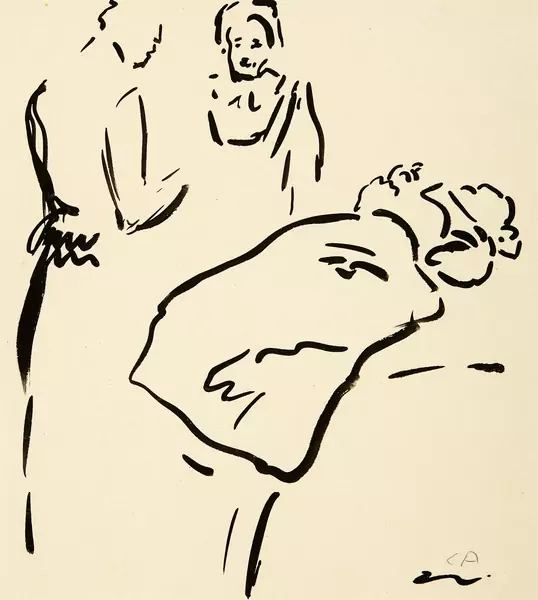 Frau Amiet und Louise Grütter mit Bébé