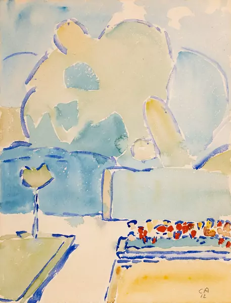 Landschaft mit Blumen