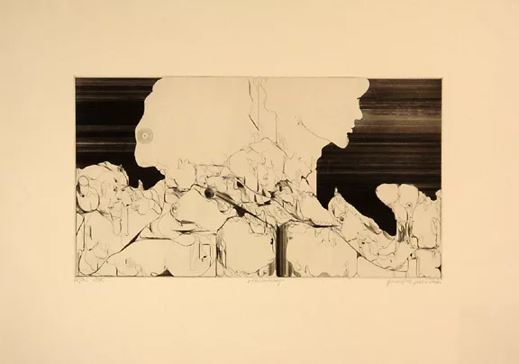 Daniel de Quervain — 4 Blätter: Erwartung; Erwartung, 1973; D. als Rentner; Kantor II, 1979