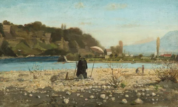 Daniel Ihly — Barthélémy Menn peignant au bord de l'Arve