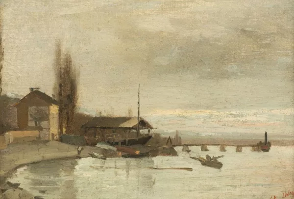 Daniel Ihly — Le débarcadère sur le Léman