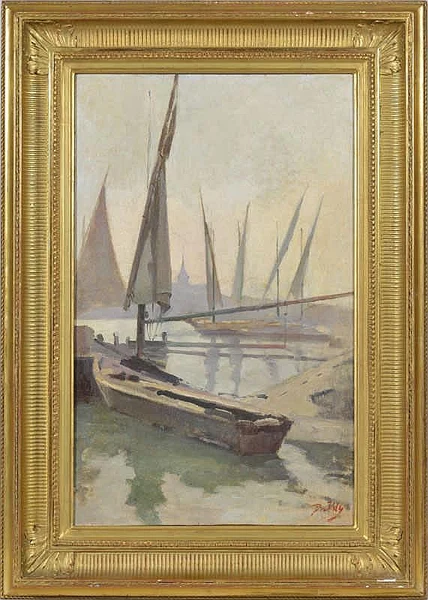 daniel ihly — Barques dans la rade de Genève