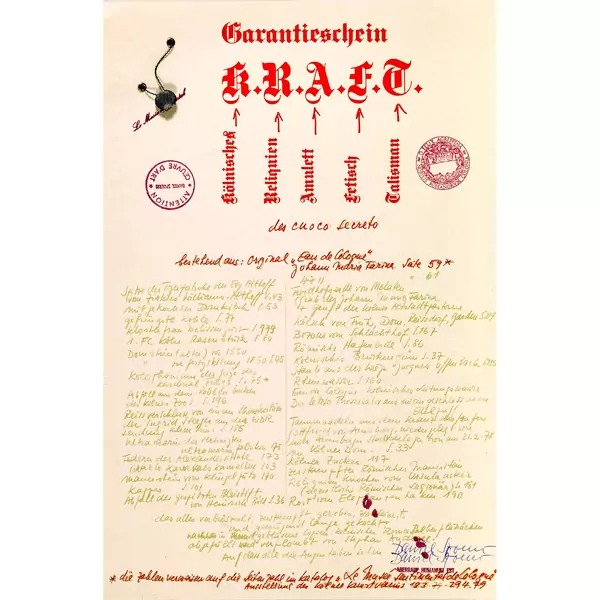 "Garantieschein Kölnischer Reliquen Amulett Fetisch..."