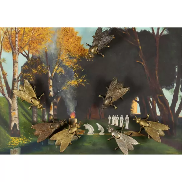 "Détrompe l'oeil: Fliegenkult 'Les mouches'"