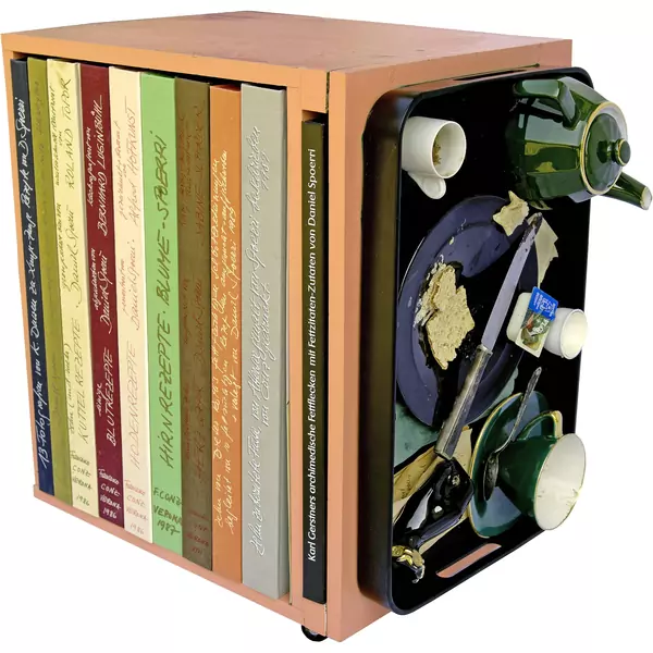 Daniel Spoerri — Rezept Mappen Bibliothek — Galerie Kornfeld