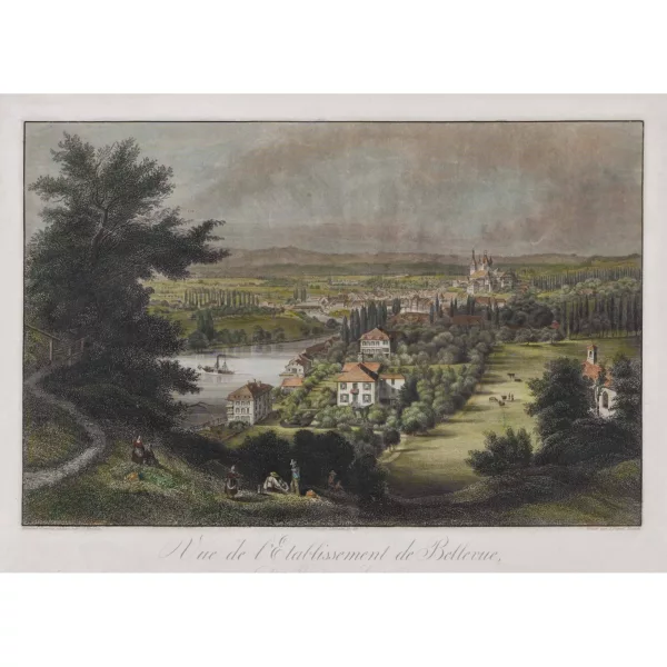 Daniel Wegelin — "Vue de l'Établissement de Bellevue, près Thoune en Suisse".