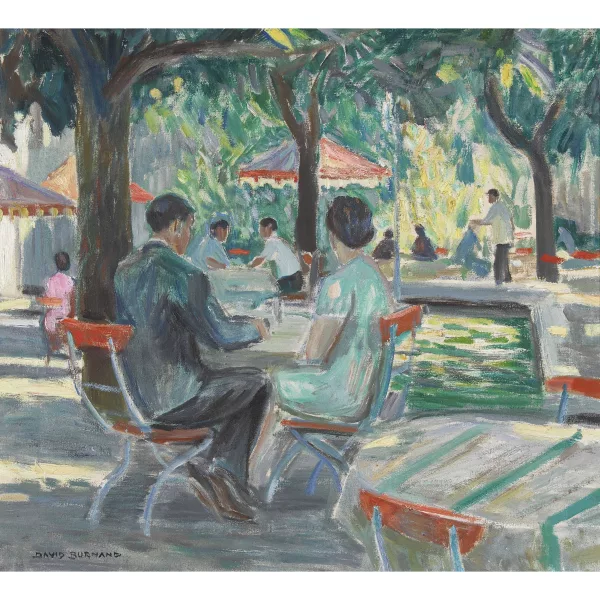 David Burnand — Cafészene im Freien.