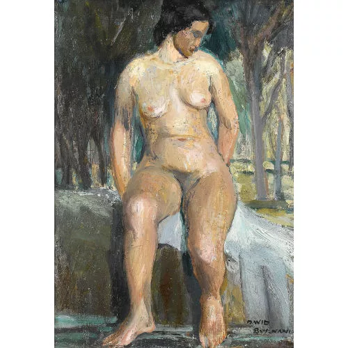 David Burnand — "Nu assis".