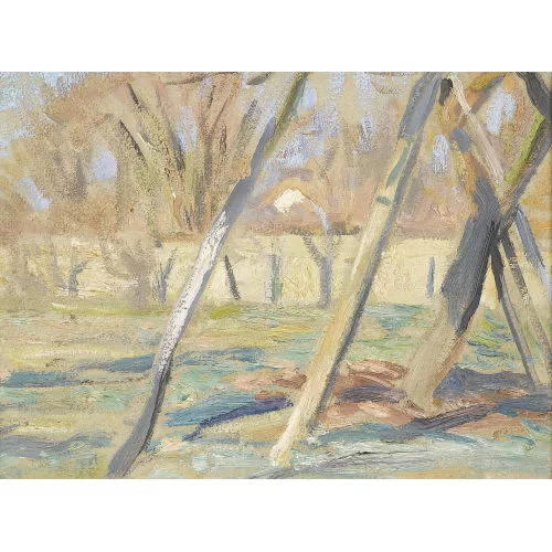 David Burnand — "Paysage, bois et pré".