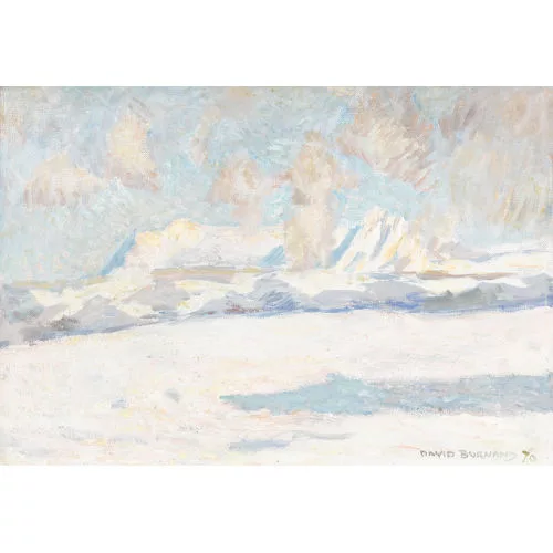 David Burnand — Sonnige Winterlandschaft im Gebirge.