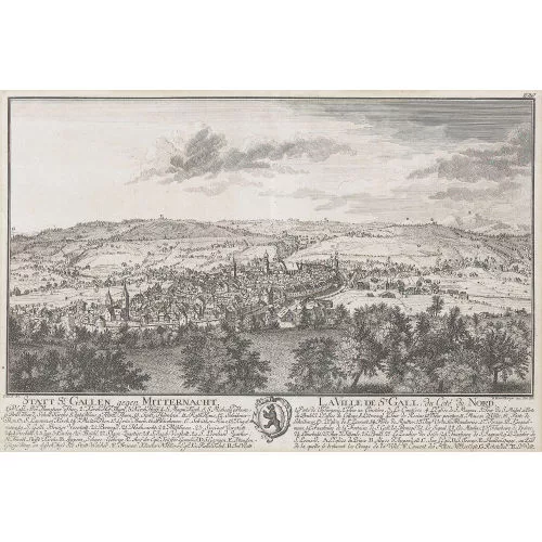 David Herrliberger — "Statt St. Gallen gegen Mitternacht. La Ville de...".