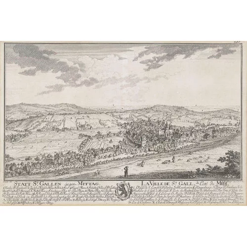 David Herrliberger — "Statt St. Gallen gegen Mittag. La Ville de St. Gall,...".