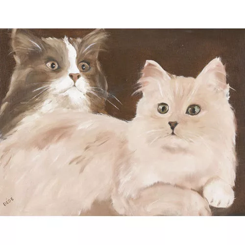 Dédé — Zwei Katzen.