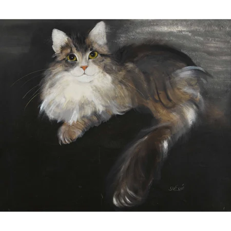 Sitzende Katze