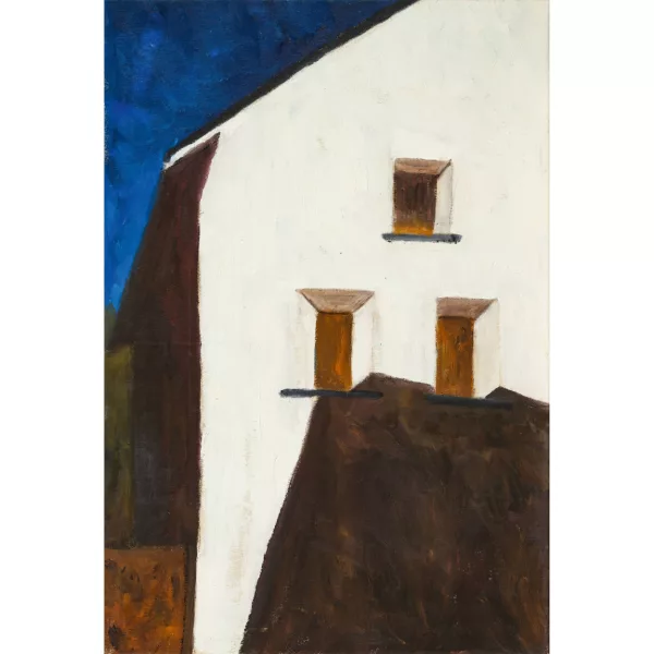 Dieter Hall — Hausfassade im Sonnenlicht.